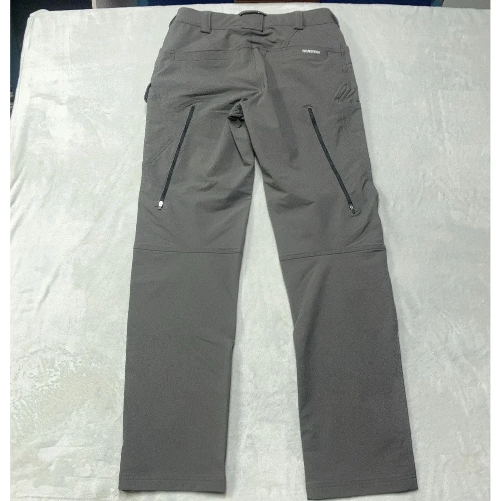 Truewerk Pants Gray T1 Pro WerkPant With Knee Pads Nylon Cargo Mens 32x34